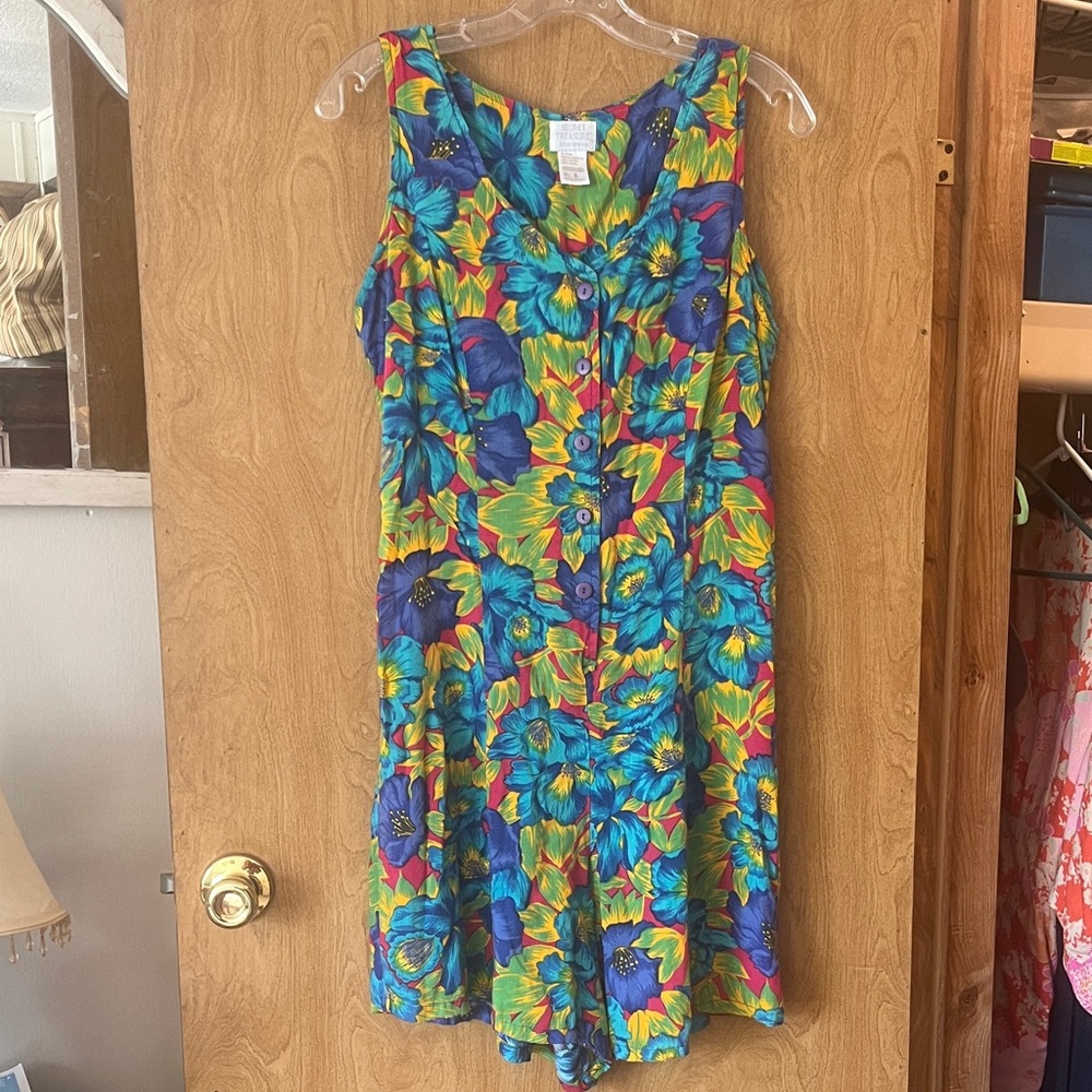 Vintage floral romper